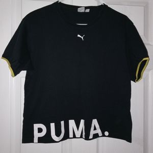 Puma Chase Women's Cropped T-Shirt Black Size XS